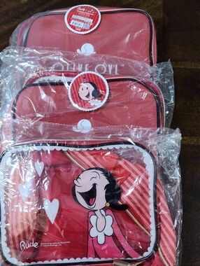 Olive Oyl Red Cartoon Cosmetic Case Set